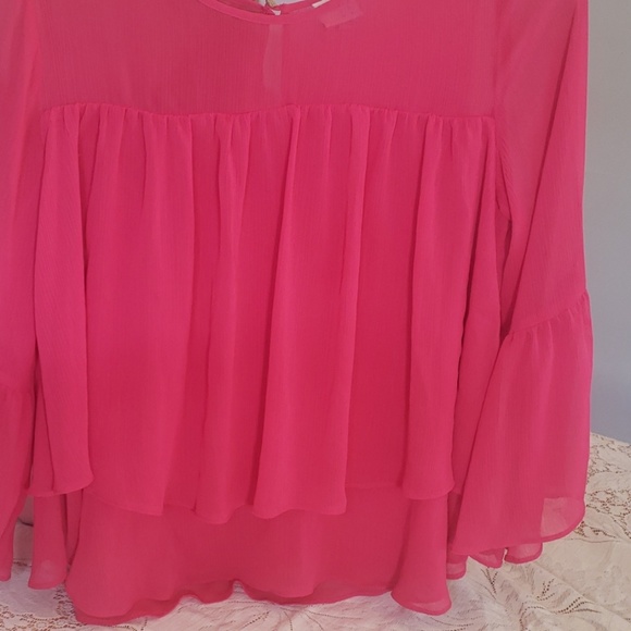 A New Day Bell Sleeve Layered Blouse - Picture 3 of 7